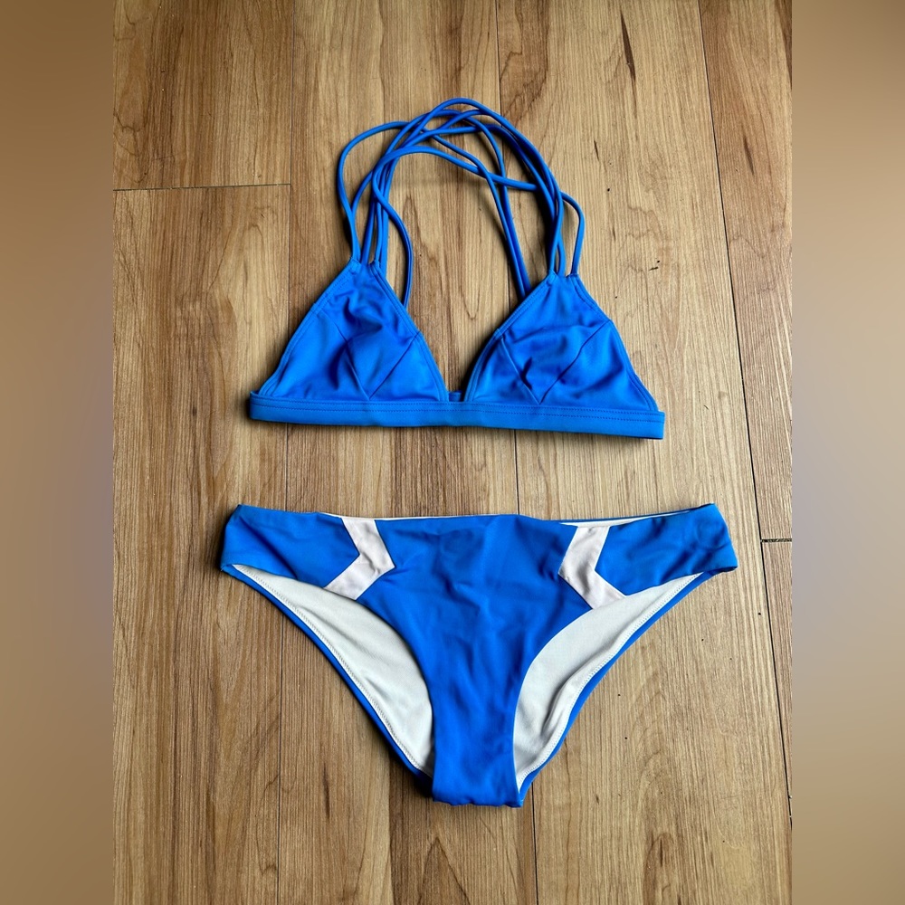 SOLD ON DEPOP -Victoria Secret PINK Hipster Blue Bikini